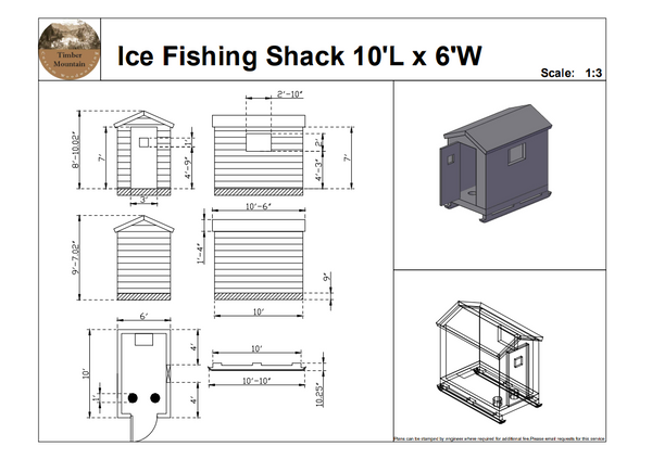 Ice Fishing Shack <br>10'L x 6'W