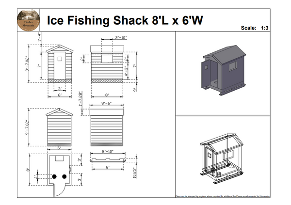 Ice Fishing Shack <br> 8'L x 6'W